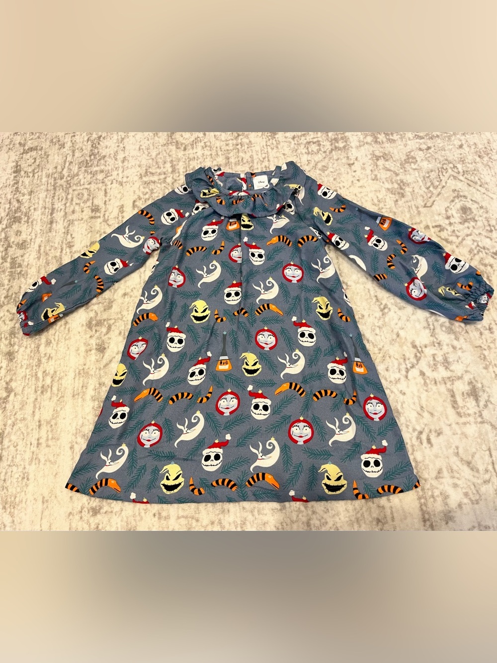 Hanna Andersson Nightmare Before Christmas Flannel Nightgown Girls 6/7